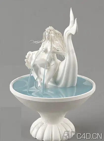 欧式喷泉3d模型