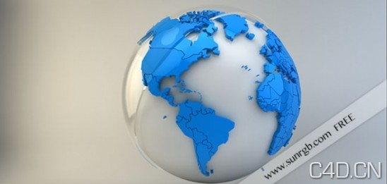 C4D地球模型：Earth - C4D之家 - 5_1_2c9f8b42322d7fe.jpg