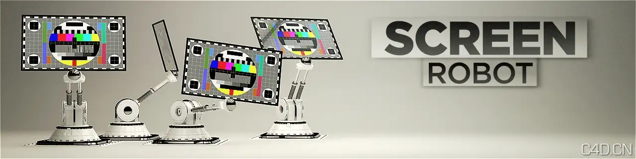 屏幕机器人3D模型：Screen-Robot - C4D之家 - Screen-Robot.jpg