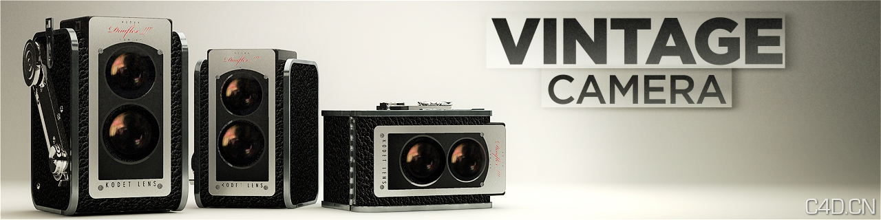 双镜头相机3D模型：Vintage Fotocamera - C4D之家 - Vintage-Fotocamera.jpg