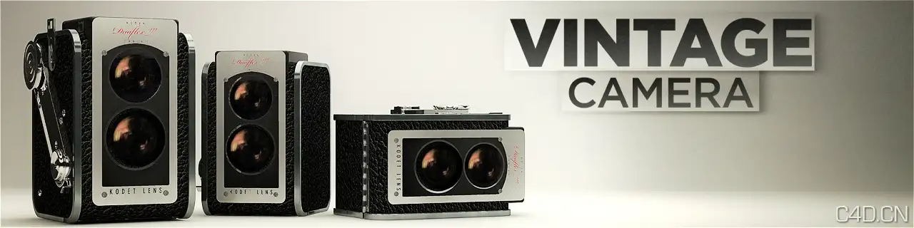 双镜头相机3D模型：Vintage Fotocamera - C4D之家 - Vintage-Fotocamera.jpg