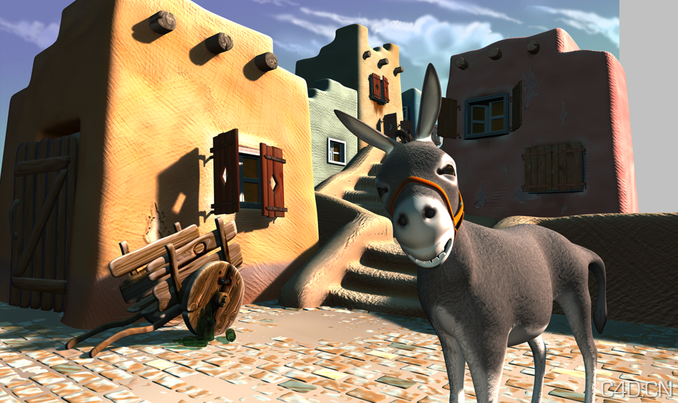 C4D自带场景模型：小毛驴 Little donkey - C4D之家 - Snip20130810_20.png