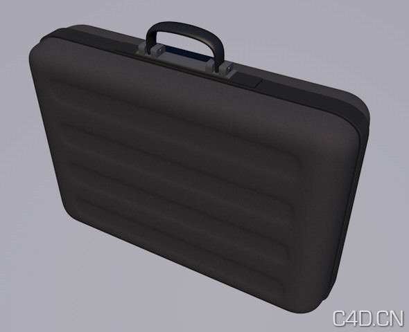 手提皮箱3D模型：Leather suitcase