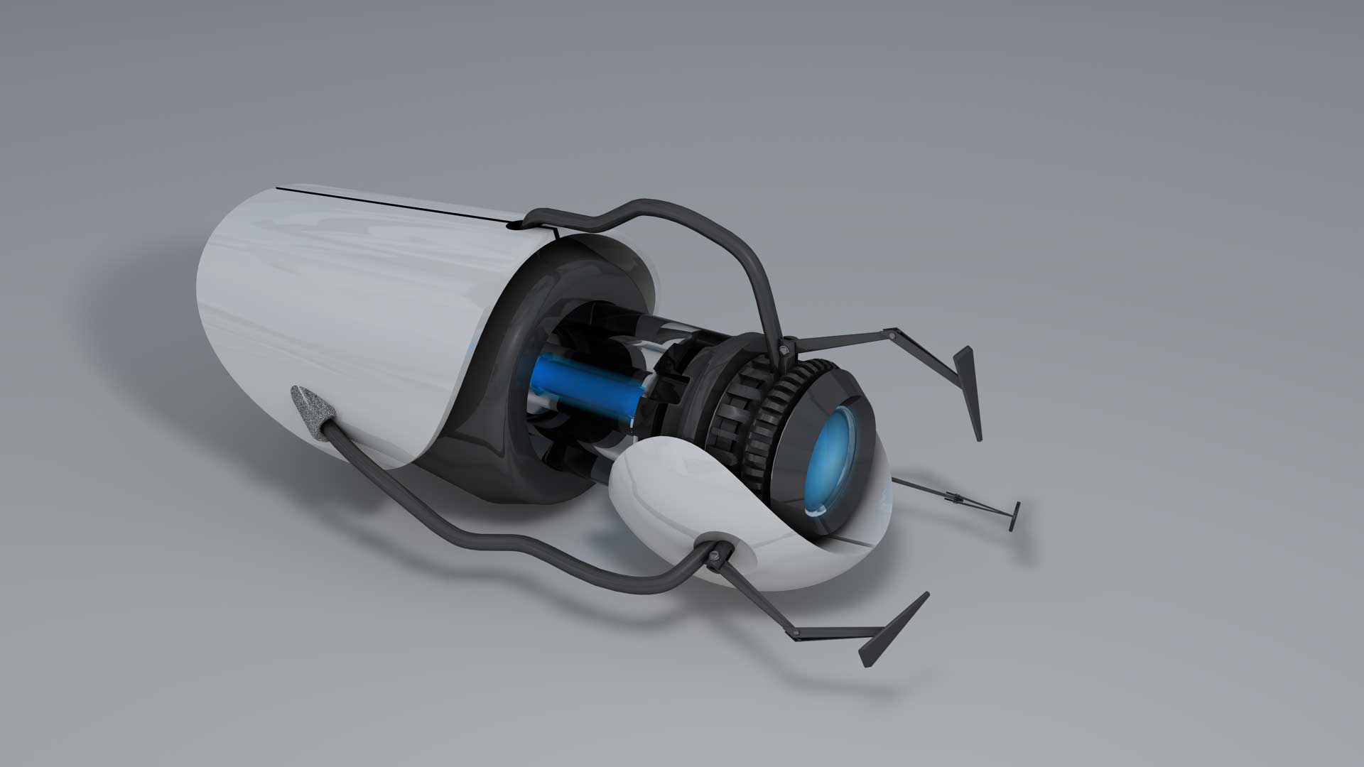 手臂激光枪3D模型：Portal Gun