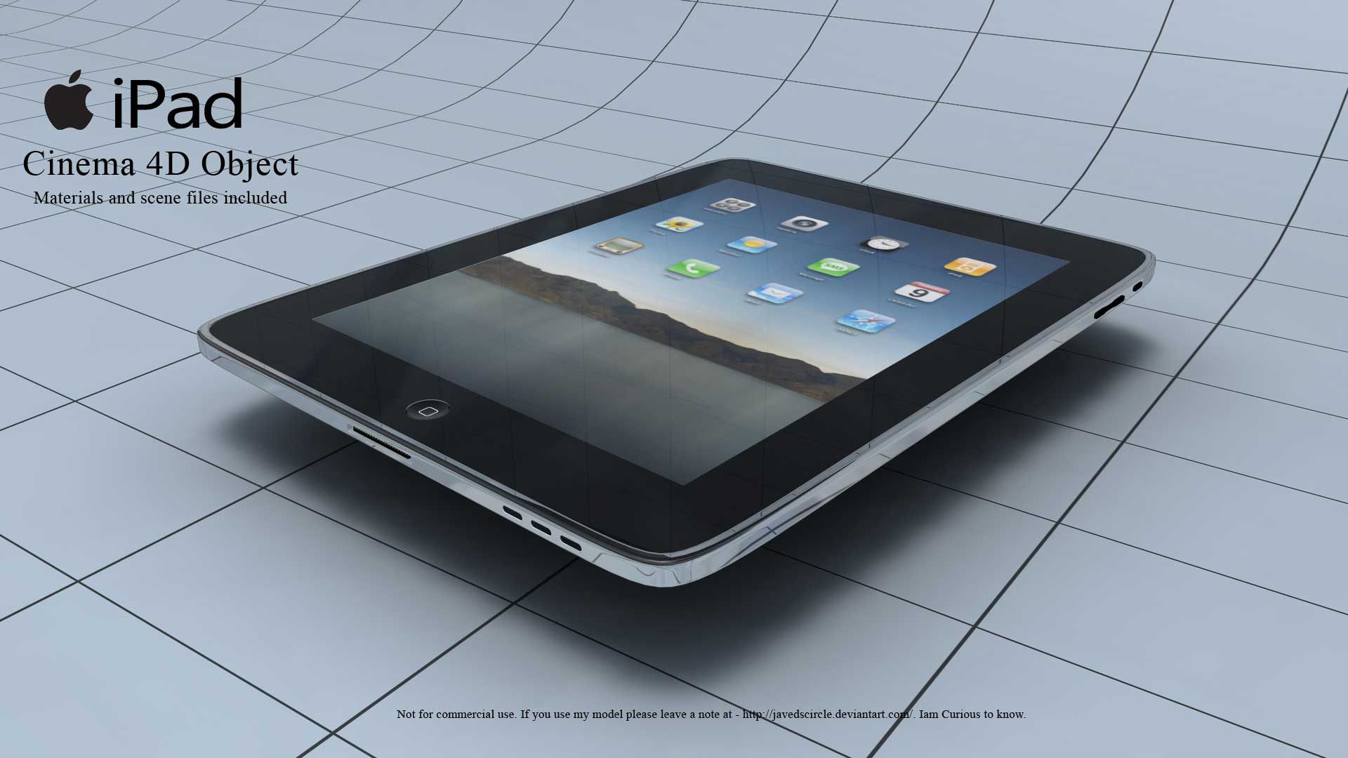苹果ipad 3D模型：Apple iPad C4D Model - C4D之家 - Apple_iPad_C4D_Model_by_javedscircle.jpg