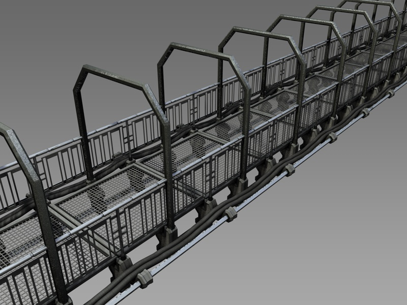 不锈钢路梯3D模型：steel walk way model - C4D之家 - steel_walk_way_model_by_Buchio.jpg