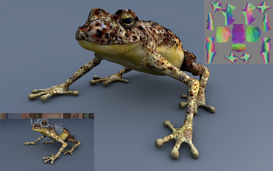 C4D青蛙渲染作品