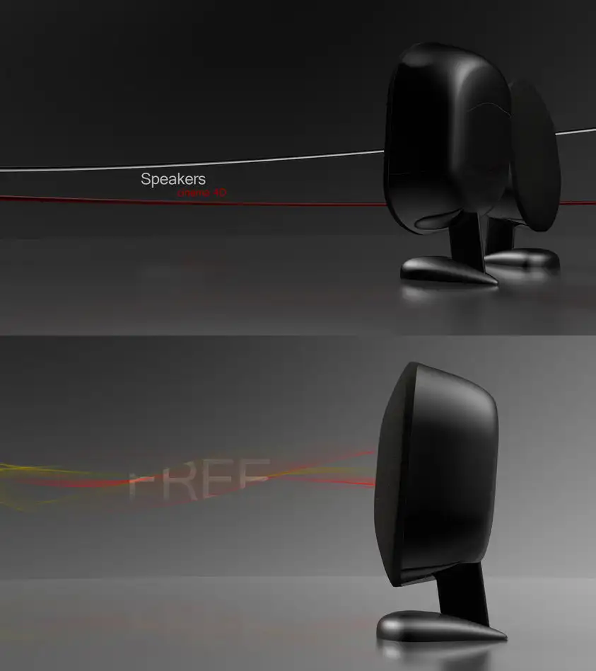 时尚扬声器3D模型 Speaker C4D Model | Wallpapers