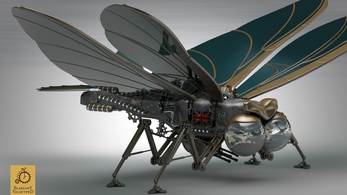 机器蜻蜓C4D渲染作品