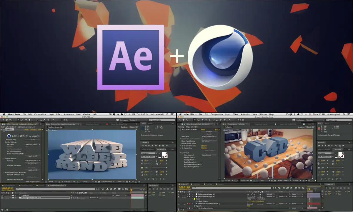 [灰猩猩C4D教程]GSG Introducing Cineware and Cinema 4D Lite For After Effect