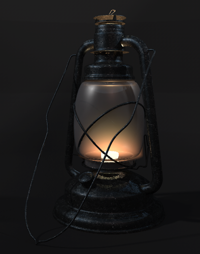 煤油灯3D模型001