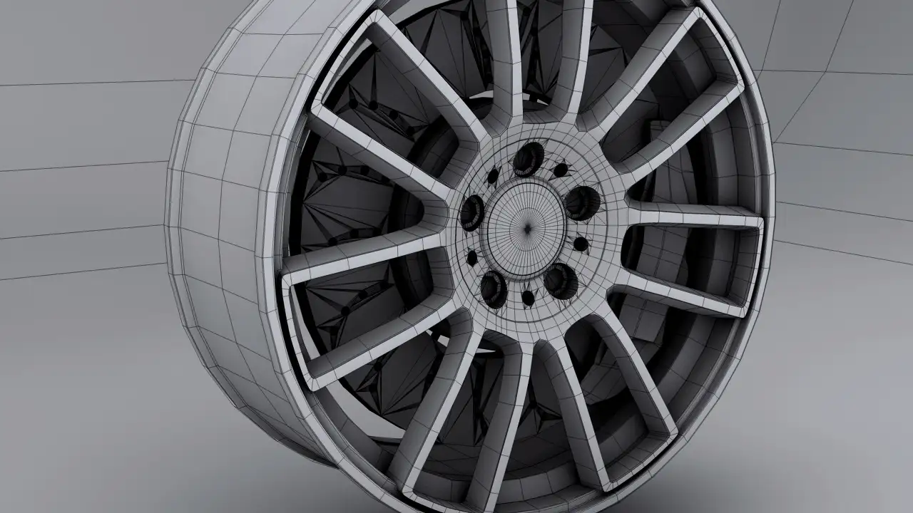 轮毂3D模型 wheel boss