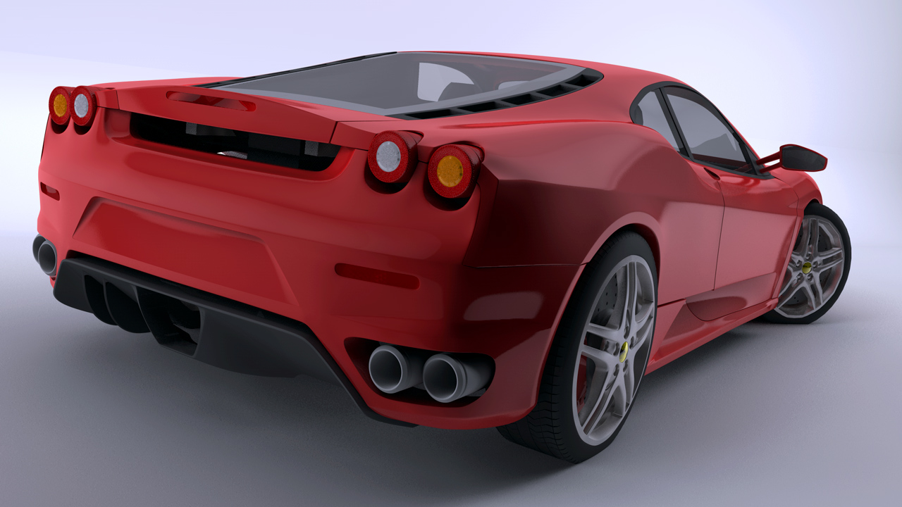 法拉利汽车3D模型 Ferrari F430 car models - C4D之家 - F430 Back.jpg