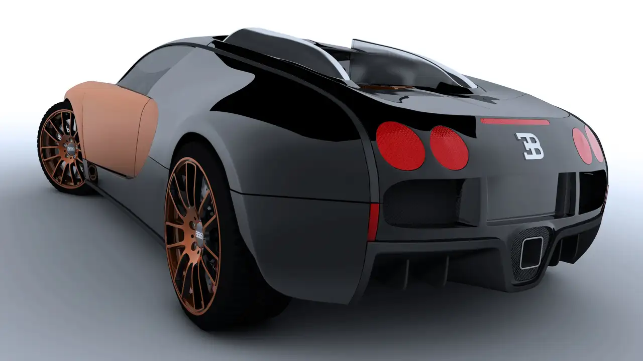 [C4D汽车模型]布加迪威龙3D模型 Bugatti Veyron - C4D之家 - Back Left.jpg