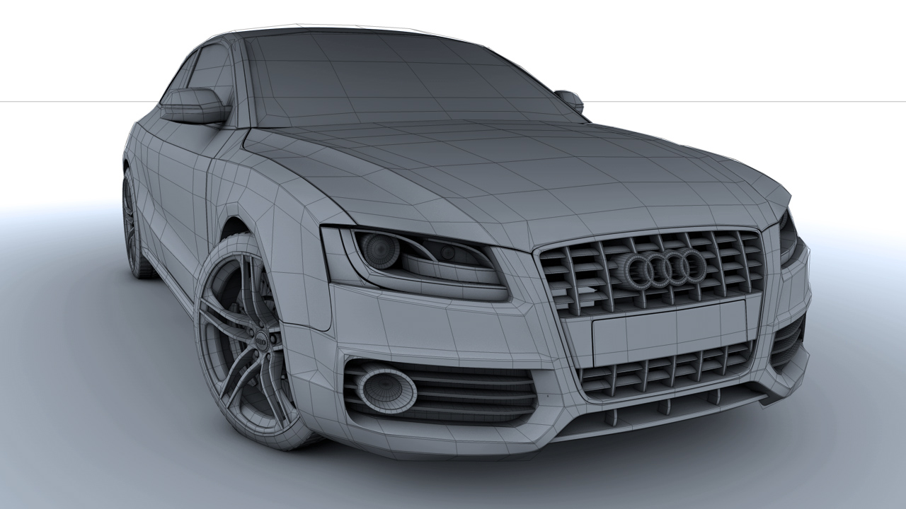 [C4D汽车模型]奥迪S5 Audi 3d models - C4D之家 - S5 Front Left Clay.jpg