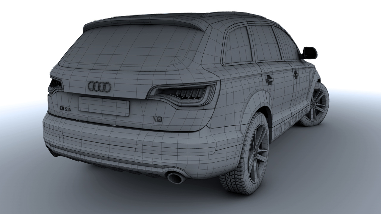[C4D汽车模型]奥迪Q7 3D模型 audi q7 car 3d models - C4D之家 - Q7 Back Right Clay.jpg