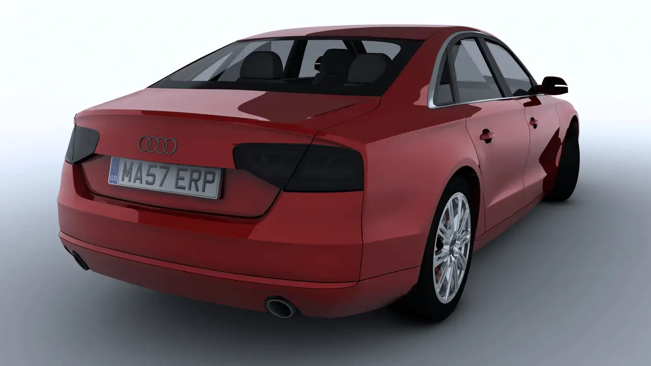 [C4D汽车模型]奥迪A8 3D模型 audi A8 car 3d models - C4D之家 - A8 Back Right.jpg