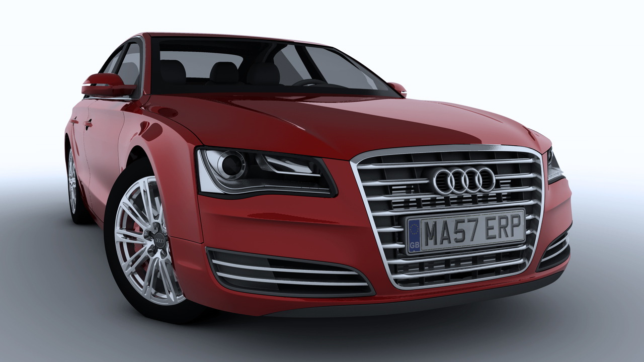 [C4D汽车模型]奥迪A8 3D模型 audi A8 car 3d models - C4D之家 - A8 Front Left.jpg