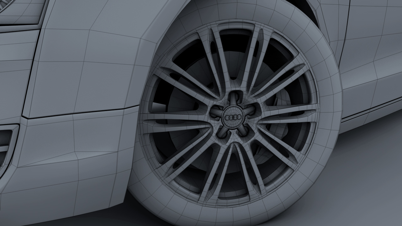 [C4D汽车模型]奥迪A8 3D模型 audi A8 car 3d models