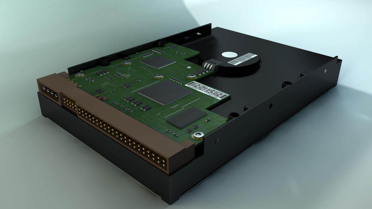 IDE电脑硬盘3D模型 IDE Hard Drive - C4D之家 - Back.jpg