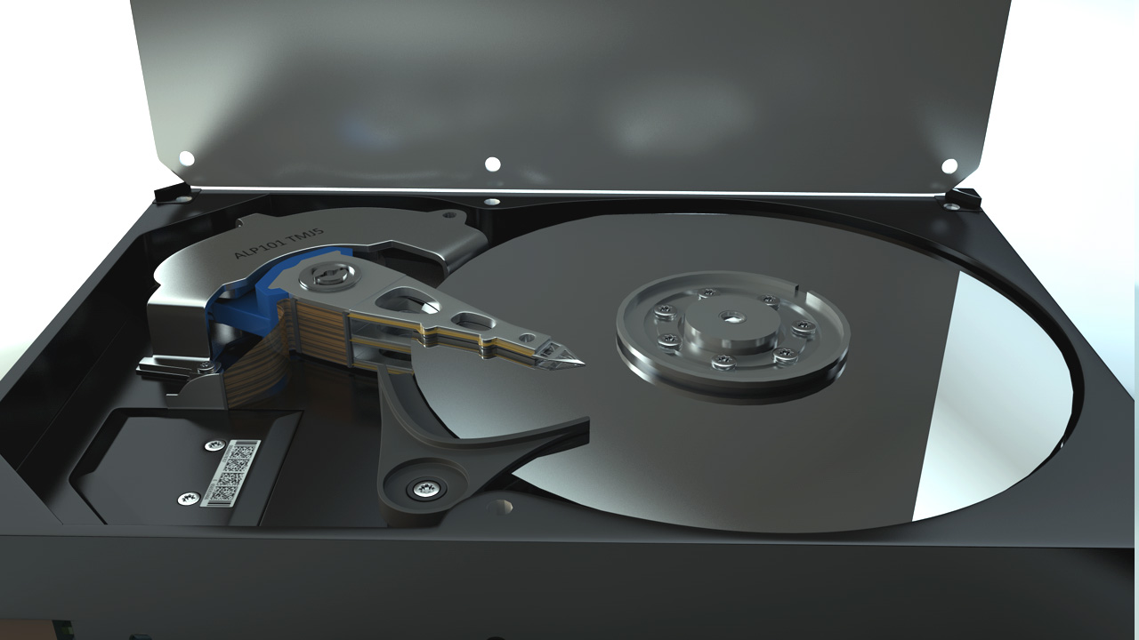 IDE电脑硬盘3D模型 IDE Hard Drive - C4D之家 - Drive side render.jpg