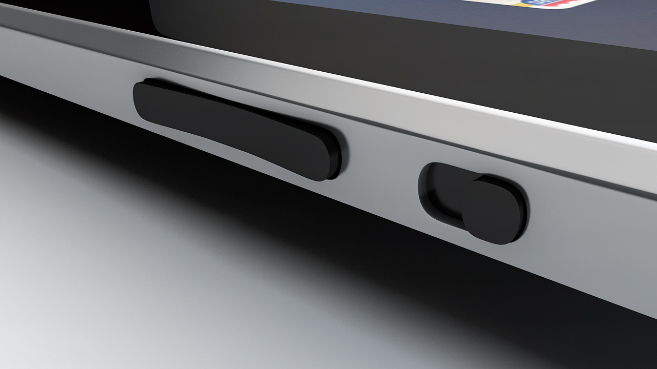 ipad平板电脑3D模型 苹果（Apple） - C4D之家 - Volume button.jpg