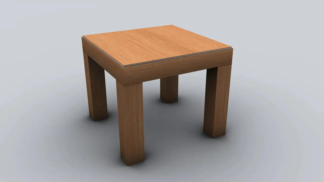 实木方凳3D模型 Table 3D models - C4D之家 - Table Top.jpg