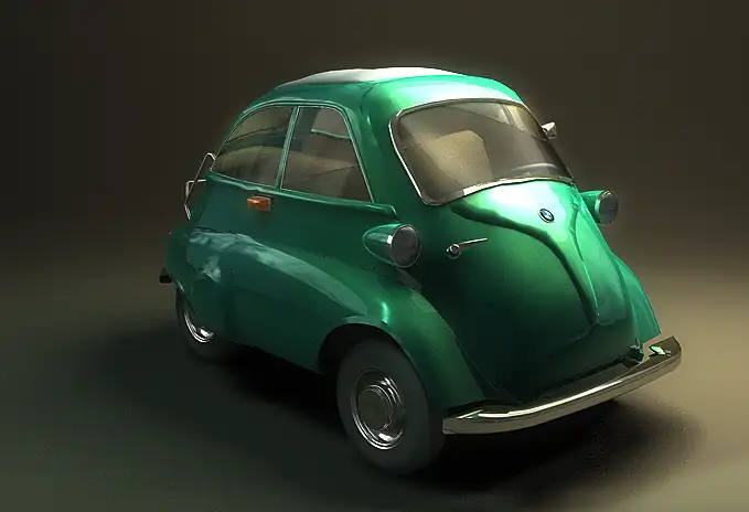 卡通宝马小汽车3D模型