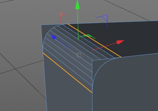 C4D导角后为啥两边的直角会伸出来？