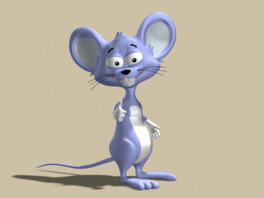 卡通小老鼠3D模型 Cartoon Mouse 3D Model - C4D之家 - Cartoon_Mouse-520x390.png