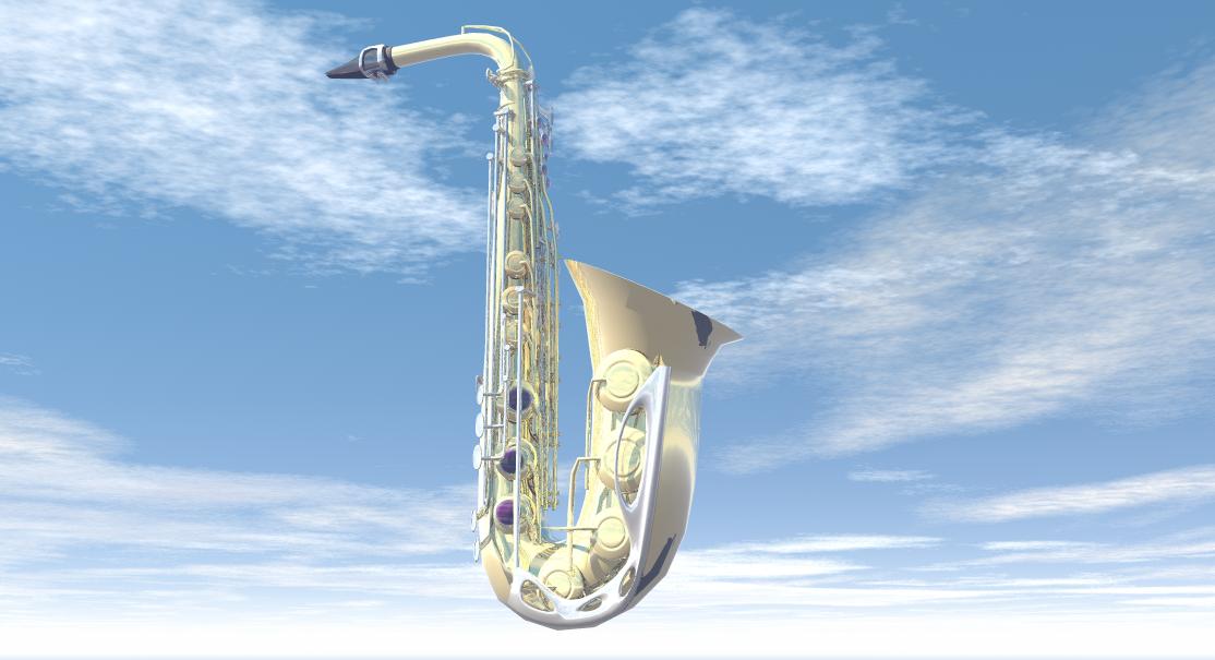 萨克斯3D模型 Alto Saxophone - C4D之家 - sx2.jpg