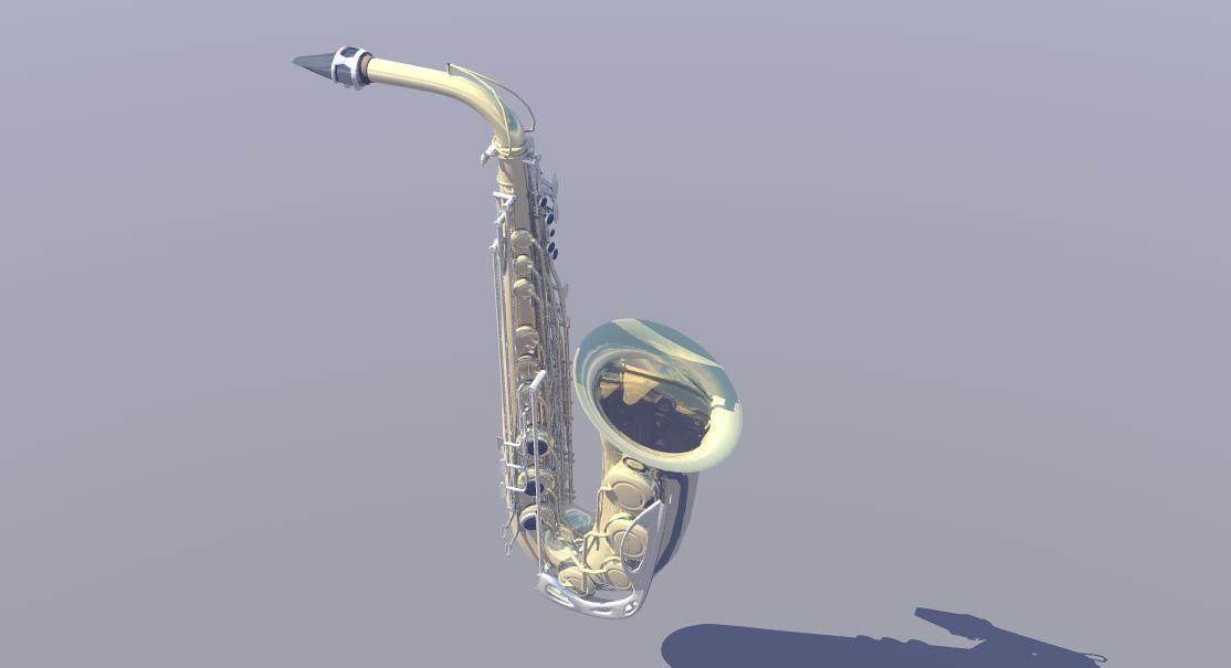 萨克斯3D模型 Alto Saxophone - C4D之家 - sx1.jpg