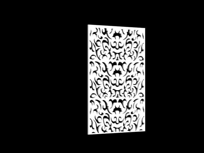 [中式窗花模型]窗格雕花3D模型 006
