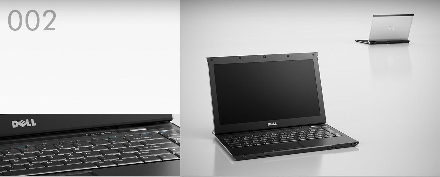 戴尔笔记本电脑C4D模型 dell Notebook Computer 3D model