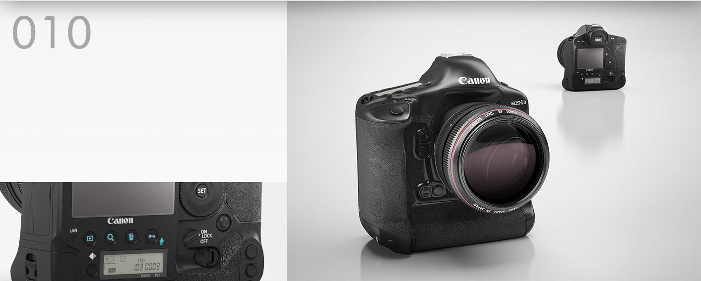佳能实用数码相机1D相机C4D模型 canon 1d 3dmodel
