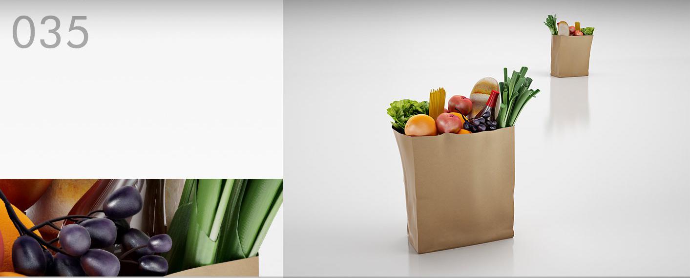 一袋子水果蔬菜C4D模型 Fruits and vegetables 3D model - C4D之家 - 035.jpg