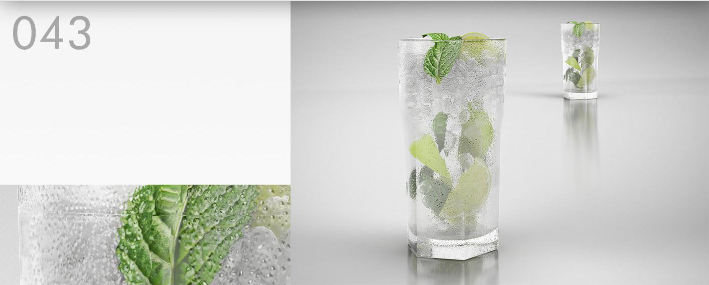 一杯薄荷饮料C4D模型 Mint drink 3D model - C4D之家 - 043.jpg