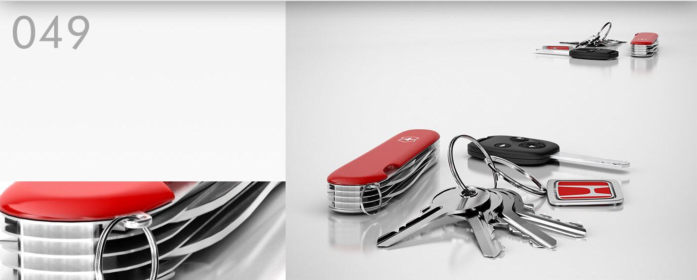 多功能瑞士军刀、本田车钥匙、钥匙C4D模型