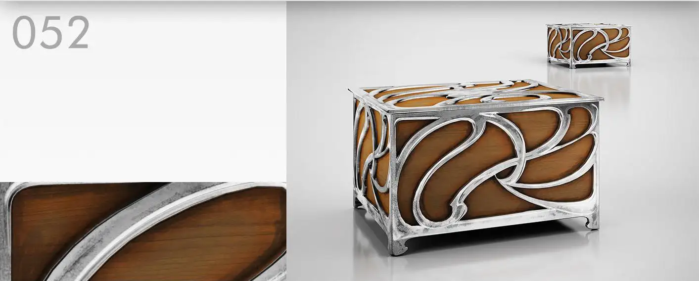 铁艺花纹包裹的木箱C4D模型 Wooden 3D model - C4D之家 - 052.jpg