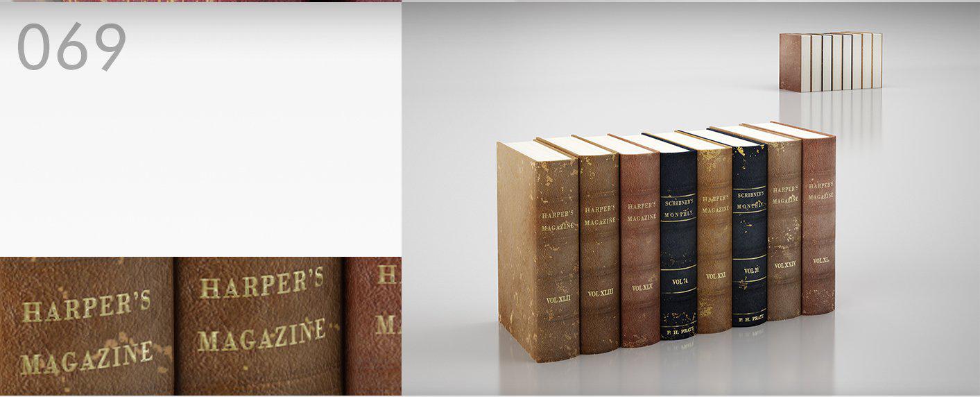 破旧的外文书籍C4D模型 Foreign books 3D model - C4D之家 - 069.jpg