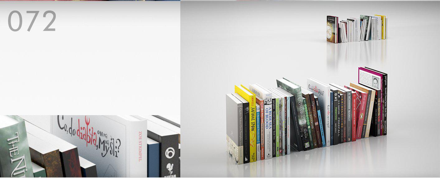 外语简装书籍C4D模型 Western paperback books 3D model - C4D之家 - 072.jpg