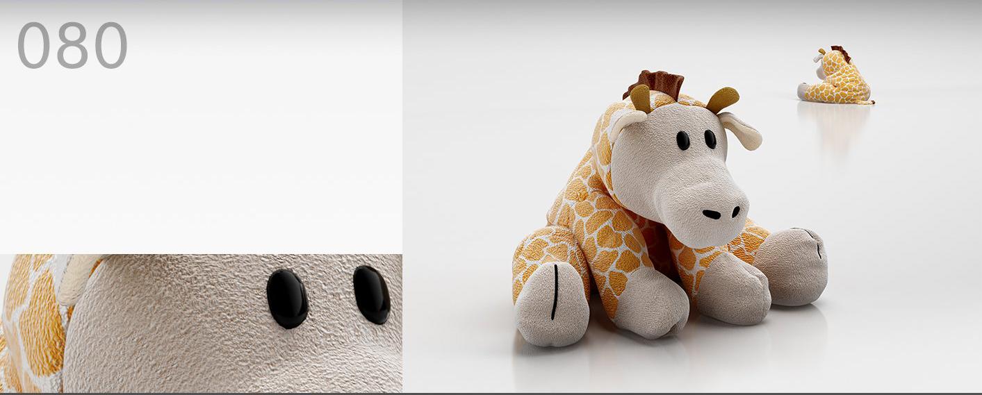 长颈鹿绵布玩偶C4D模型 Giraffe doll 3D model - C4D之家 - 080.jpg