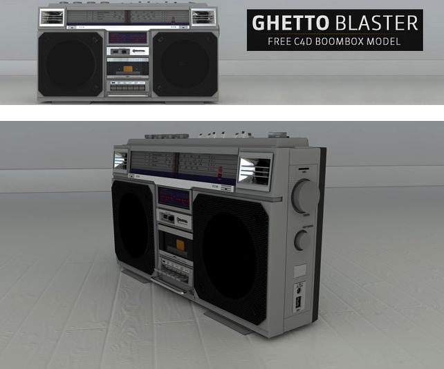 收音机3D模型 Free C4D Model: Ghetto Blaster - C4D之家 - Snip20131030_40.png