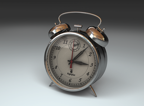 发一个c4d制作小闹钟的教程