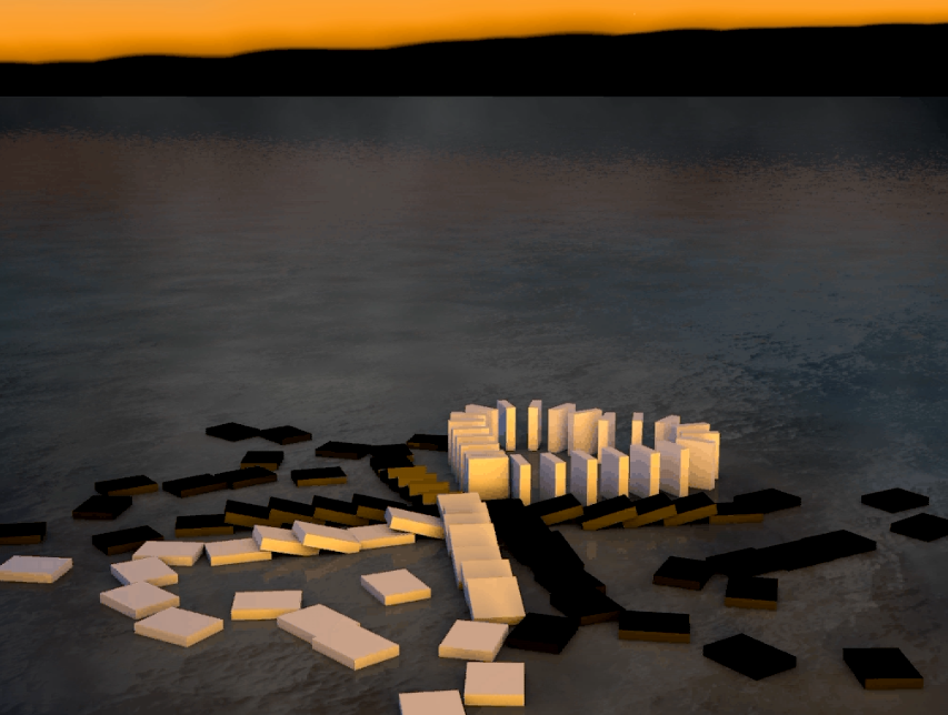 四叶草形状的多米诺骨牌 - C4D之家 - 小Q截图-20131112205902.png