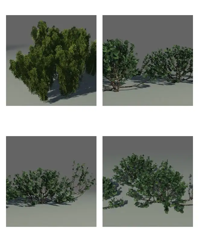 低面植物、灌木丛C4D模型 Low surface plants, bushes 3D model - C4D之家 - DGD2-02.jpg