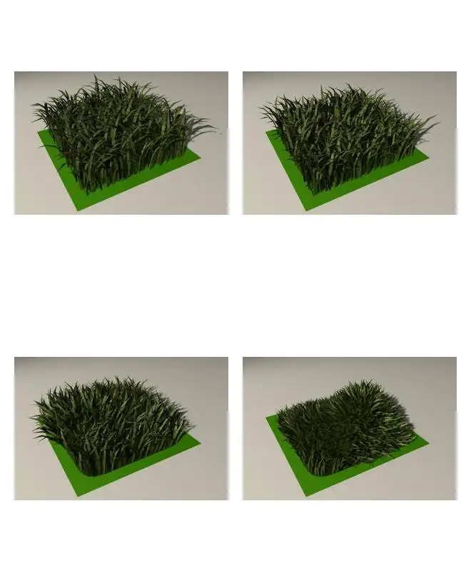 绿草、草坪C4D模型 Grass, lawn 3D model