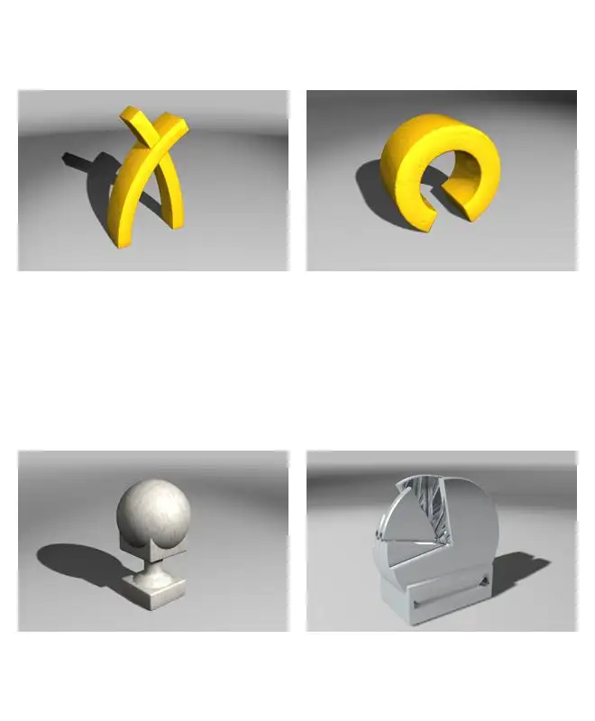 公园景观造型C4D模型 Statues