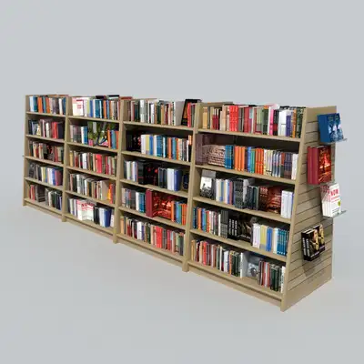 图书阅览室书架C4D模型 Bookstore desk, bookcases, shelves 3D model - C4D之家 - volume007-05.jpg