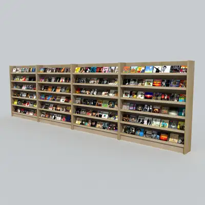 图书馆书架、书柜C4D模型 Library shelves books 3D model - C4D之家 - volume007-10.jpg